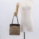 GUCCI GG Canvas Tote Bag Beige Gold 109143 Auth 151466-22