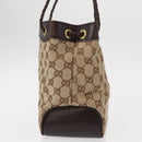 GUCCI GG Canvas Tote Bag Beige Gold 109143 Auth 151466-5