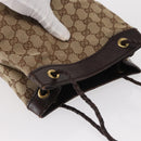 GUCCI GG Canvas Tote Bag Beige Gold 109143 Auth 151466-6