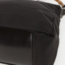 GUCCI Bamboo Shoulder Bag Nylon 2way Brown Silver 000 2404 0509 Auth 151472-14