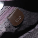 GUCCI Bamboo Shoulder Bag Nylon 2way Brown Silver 000 2404 0509 Auth 151472-17