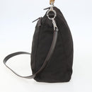 GUCCI Bamboo Shoulder Bag Nylon 2way Brown Silver 000 2404 0509 Auth 151472-5