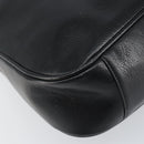 GUCCI Bamboo Shoulder Bag Leather 2way Black Gold 001 3444 1638 Auth 151473-16