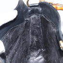 GUCCI Bamboo Shoulder Bag Leather 2way Black Gold 001 3444 1638 Auth 151473-20