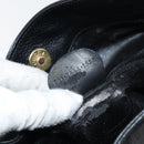 GUCCI Bamboo Shoulder Bag Leather 2way Black Gold 001 3444 1638 Auth 151473-12