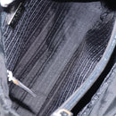 PRADA Hand Bag Nylon Black Silver Auth 151476-9