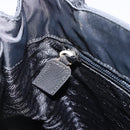 PRADA Hand Bag Nylon Black Silver Auth 151476-22