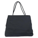 PRADA Hand Bag Nylon Black Silver Auth 151476-2