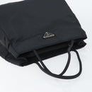 PRADA Hand Bag Nylon Black Silver Auth 151476-6