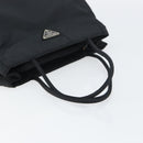 PRADA Hand Bag Nylon Black Silver Auth 151476-7