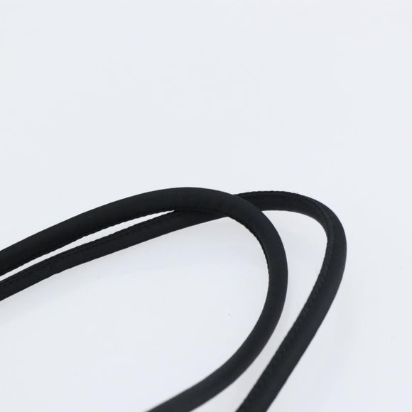 PRADA Hand Bag Nylon Black Silver Auth 151476