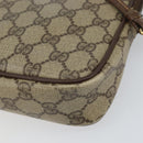 GUCCI GG Supreme Shoulder Bag PVC Beige Gold 97 02 068 Auth 151477-15