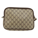 GUCCI GG Supreme Shoulder Bag PVC Beige Gold 97 02 068 Auth 151477-2