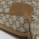 GUCCI GG Plus Supreme Boston Bag PVC Beige Gold Auth 151478-11