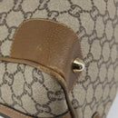 GUCCI GG Plus Supreme Boston Bag PVC Beige Gold Auth 151478-13