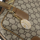 GUCCI GG Plus Supreme Boston Bag PVC Beige Gold Auth 151478-14