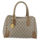 GUCCI GG Plus Supreme Boston Bag PVC Beige Gold Auth 151478-3