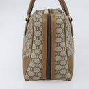 GUCCI GG Plus Supreme Boston Bag PVC Beige Gold Auth 151478-4