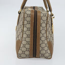 GUCCI GG Plus Supreme Boston Bag PVC Beige Gold Auth 151478-5
