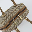 GUCCI GG Plus Supreme Boston Bag PVC Beige Gold Auth 151478-6