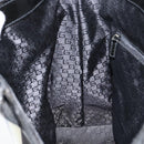 GUCCI Hand Bag Canvas Black Silver 002 1121 1669 Auth 151479-19