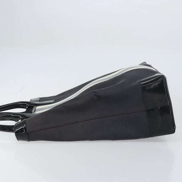 GUCCI Hand Bag Canvas Black Silver 002 1121 1669 Auth 151479