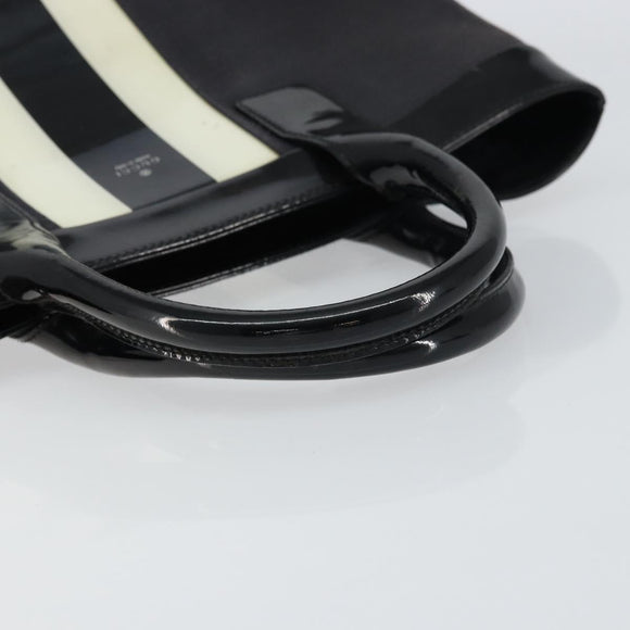 GUCCI Hand Bag Canvas Black Silver 002 1121 1669 Auth 151479