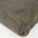 PRADA Shoulder Bag Nylon Khaki Silver Auth 151480-12