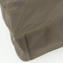 PRADA Shoulder Bag Nylon Khaki Silver Auth 151480-13