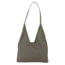 PRADA Shoulder Bag Nylon Khaki Silver Auth 151480-3