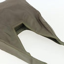 PRADA Shoulder Bag Nylon Khaki Silver Auth 151480-6