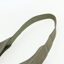 PRADA Shoulder Bag Nylon Khaki Silver Auth 151480-8