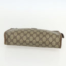 GUCCI GG Supreme Clutch Bag PVC Beige 014 115 6063 Auth 151482-6