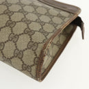 GUCCI GG Supreme Clutch Bag PVC Beige 014 115 6063 Auth 151482-7