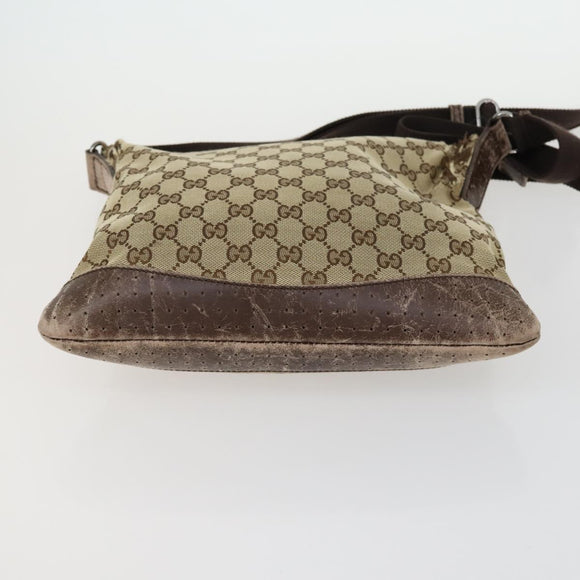 GUCCI GG Canvas Shoulder Bag 3 Set Beige Gold Auth 151485