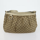 GUCCI GG Canvas Shoulder Bag 3 Set Beige Gold Auth 151485-17
