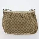 GUCCI GG Canvas Shoulder Bag 3 Set Beige Gold Auth 151485-18