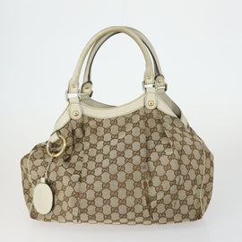 GUCCI GG Canvas Shoulder Bag 3 Set Beige Gold Auth 151485 - 0