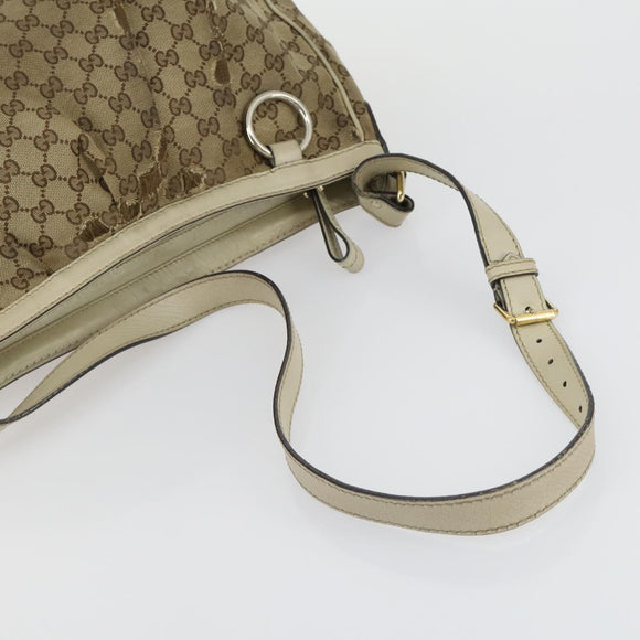 GUCCI GG Canvas Shoulder Bag 3 Set Beige Gold Auth 151485