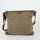 GUCCI GG Canvas Shoulder Bag 3 Set Beige Gold Auth 151485-9