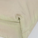 PRADA Hand Bag Nylon Beige Silver Auth 151486-9
