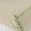 PRADA Hand Bag Nylon Beige Silver Auth 151486-16