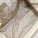 PRADA Hand Bag Nylon Beige Silver Auth 151486-10