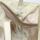 PRADA Hand Bag Nylon Beige Silver Auth 151486-19