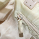 PRADA Hand Bag Nylon Beige Silver Auth 151486-21