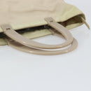 PRADA Hand Bag Nylon Beige Silver Auth 151486-7