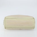 PRADA Hand Bag Nylon Beige Silver Auth 151486-5
