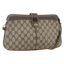 GUCCI GG Supreme Web Sherry Line Bag PVC Beige Red 904 02 043 Auth 151491-1