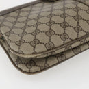 GUCCI GG Supreme Web Sherry Line Bag PVC Beige Red 904 02 043 Auth 151491-11