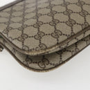 GUCCI GG Supreme Web Sherry Line Bag PVC Beige Red 904 02 043 Auth 151491-13